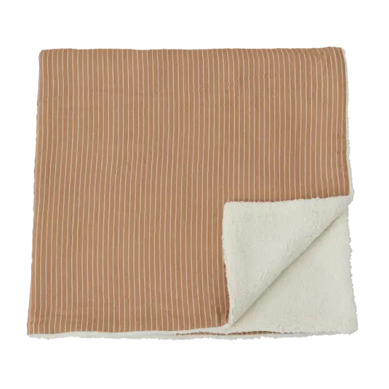 [WAGSKU015_015] Couverture pilou et gaze de coton "rayures fines"