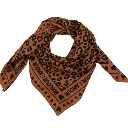 Foulard marron à motif noir