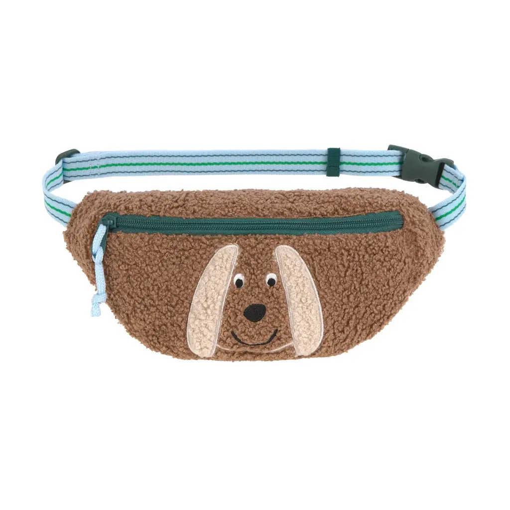 Sac banane en tissu bouclette "chien"