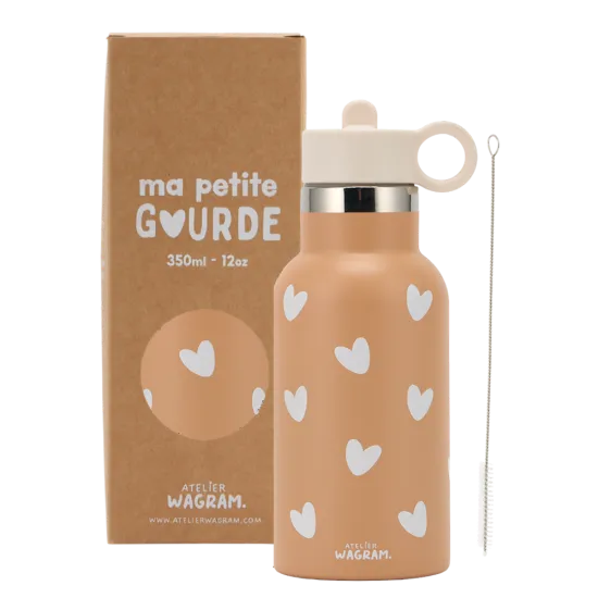 Gourde isotherme 350ml "Nougat à cœurs"
