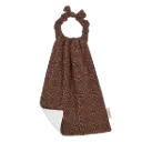 Grand bavoir "cantine" - marron léopard