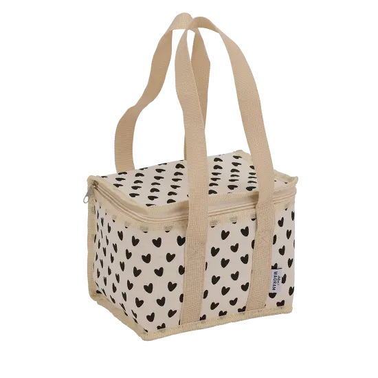 Sac de transport isotherme "Écru à cœurs"