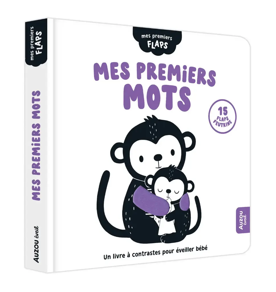 Livre en noir et blanc "Mes premiers mots"