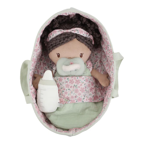 Poupée bébé "Evi" dans son couffin