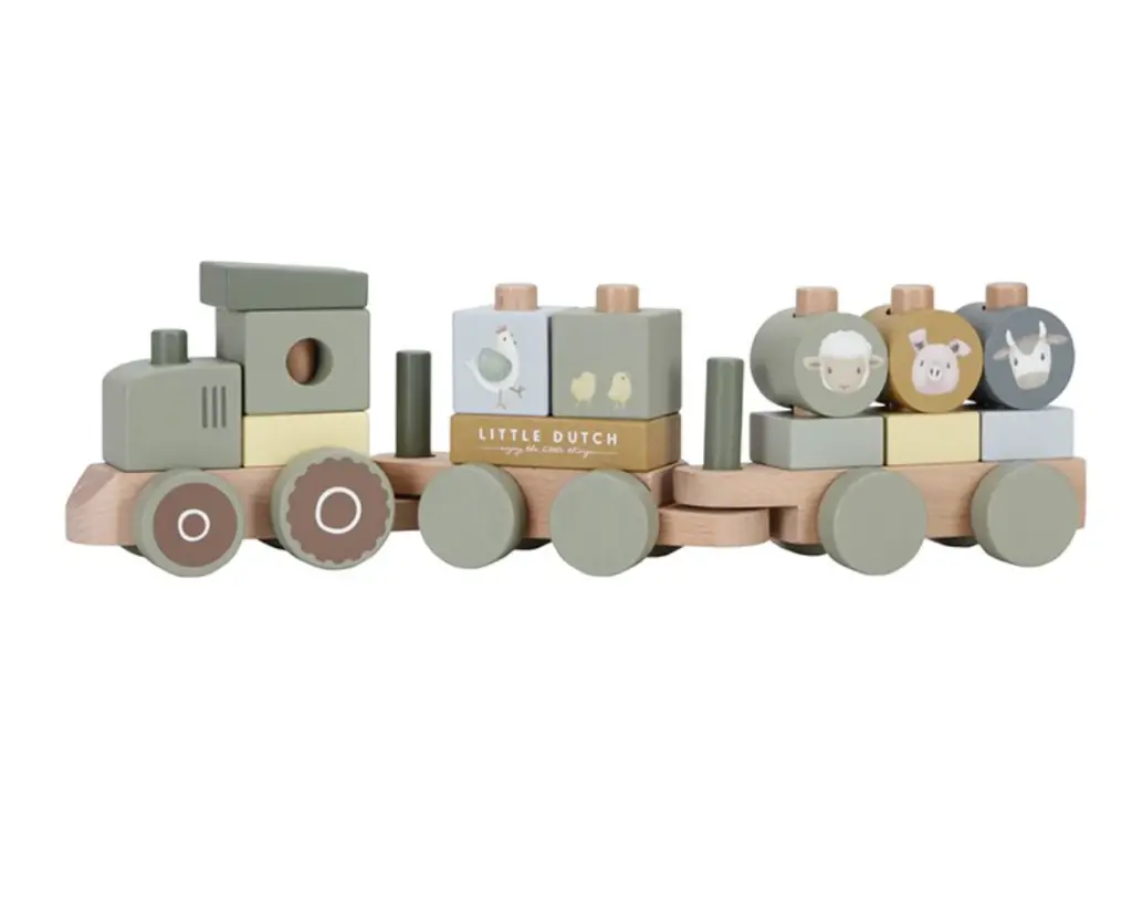 Train-tracteur avec blocs