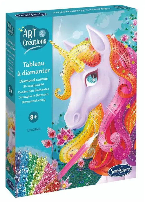 Tableau à diamanter "Licorne"