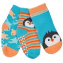Set de 3 paires de chaussettes anti-dérapantes pingouin (0-24 mois)