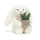 Peluche lapin "Cream Bunny with Plant"
