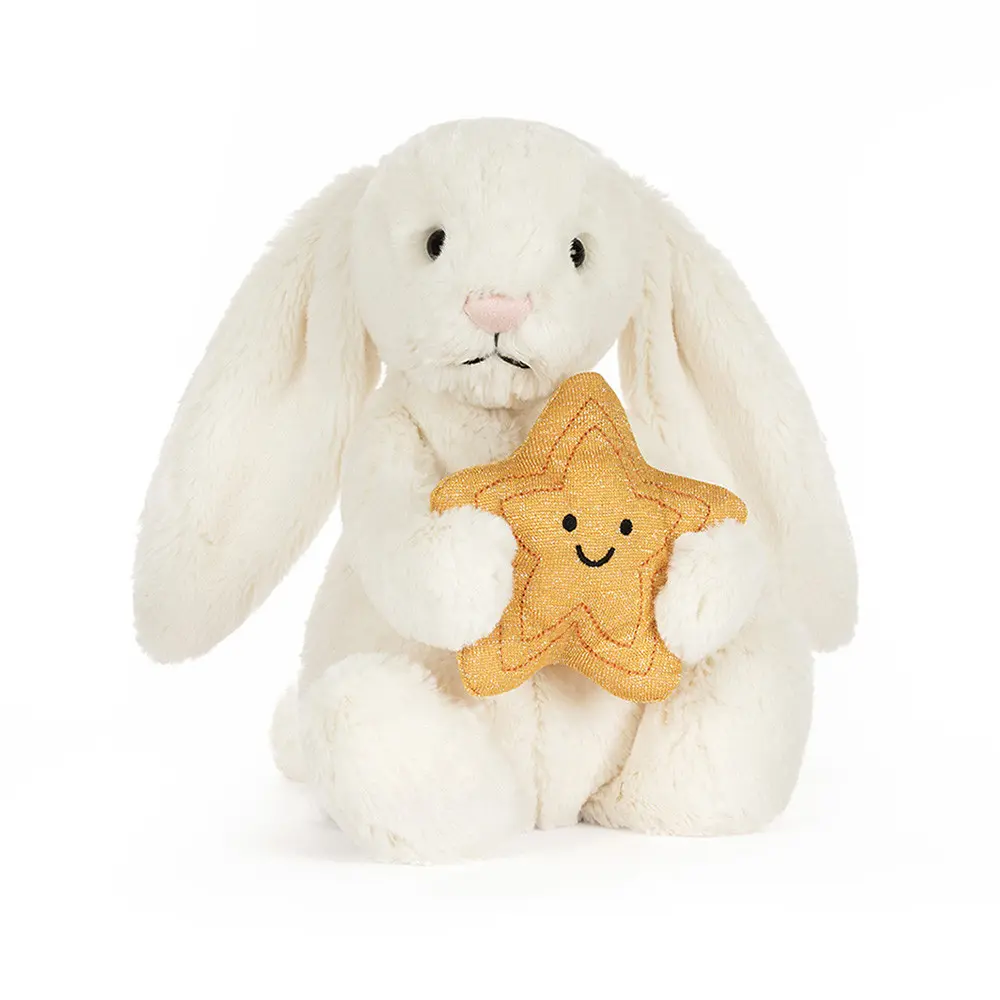 [JELBB3STAR] Peluche lapin "Cream Bunny with Star"