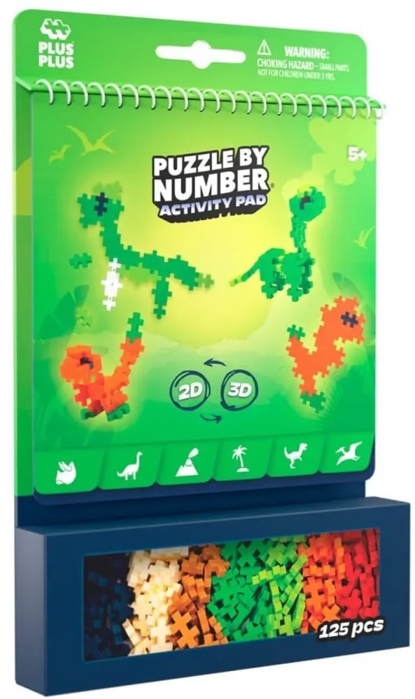 Bloc d'activités "Puzzle by number"- Dinosaures