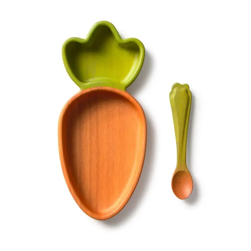 [OLIW-PLATE-CARROT] Set repas "Cathy la carotte" 2 pces