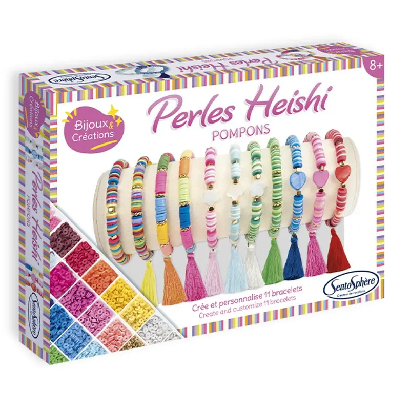 Perles Heishi "Pompons"