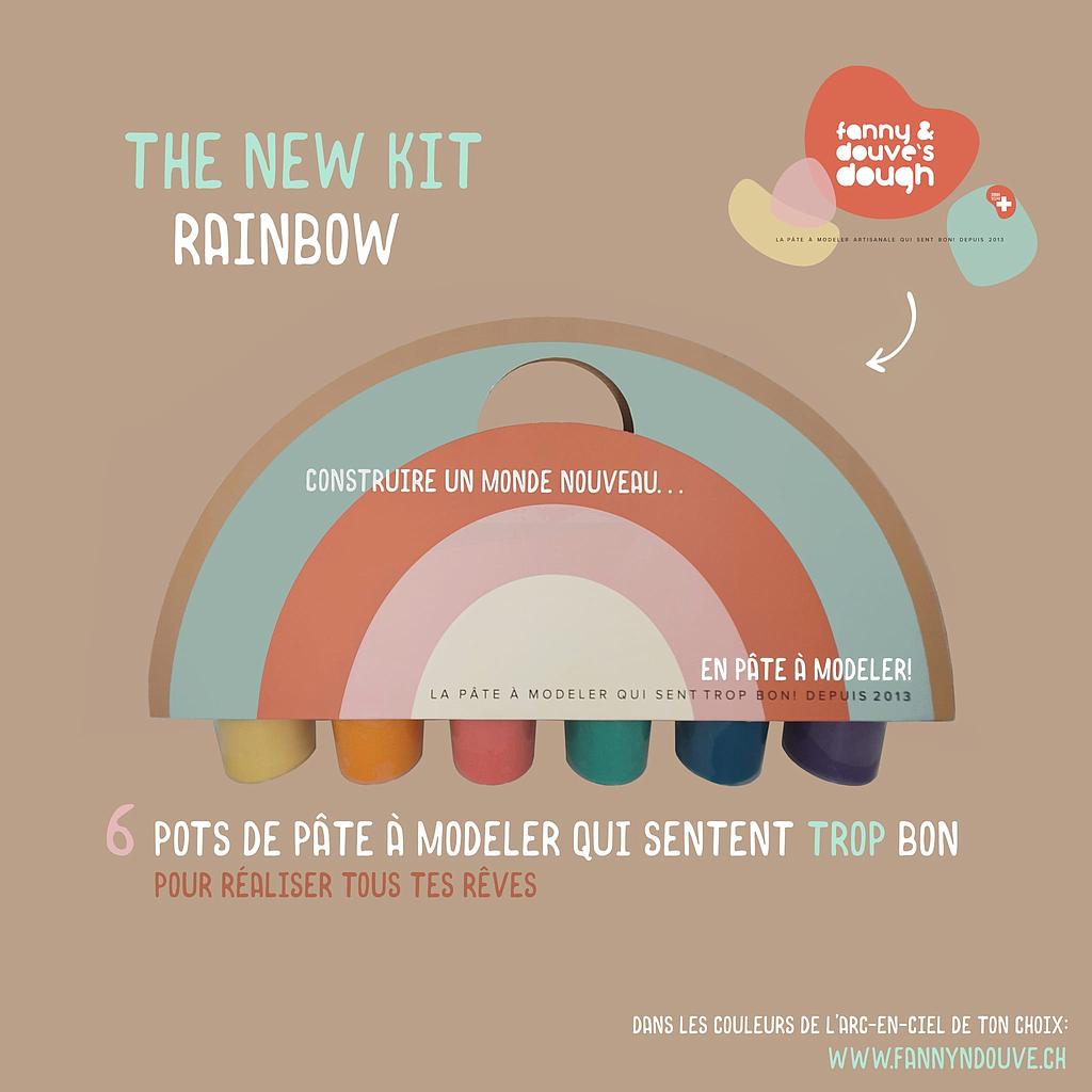 Pack de 6 pâtes à modeler "arc-en-ciel"