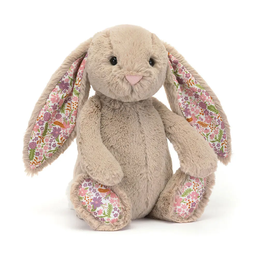 [JELBPM3BM] Peluche lapin "Blossom Beige Bunny Petal"