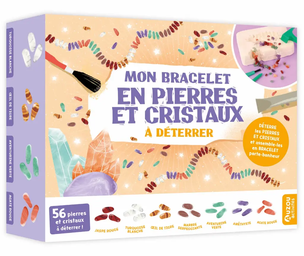 Coffret "Mon bracelet en pierres et cristaux à déterrer"