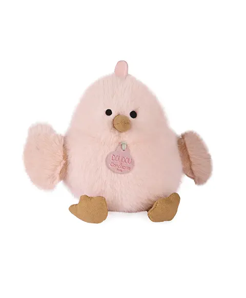 Peluche poussin "Piou" 15 cm - rose