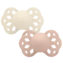 BIBS pack de 2 lolettes qui brillent dans le noir "Infinity pacifier" tétine silicone symétrique - taille 1