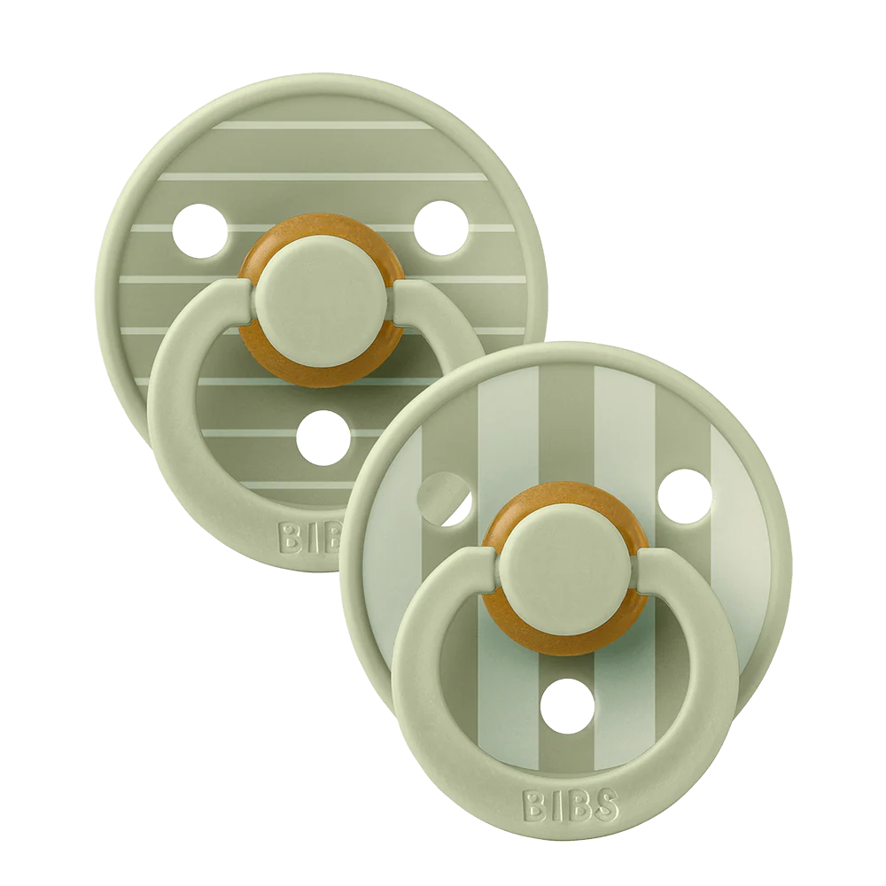 BIBS pack de 2 lolettes "Colour studio collection" tétine latex ronde - taille 1