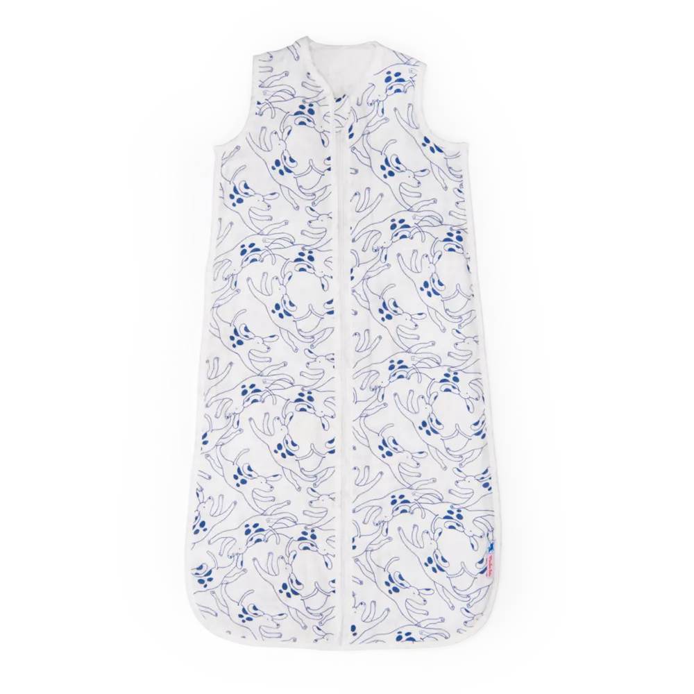 [MR684061] Gigoteuse d'été chiens bleus "Puce & Pilou"