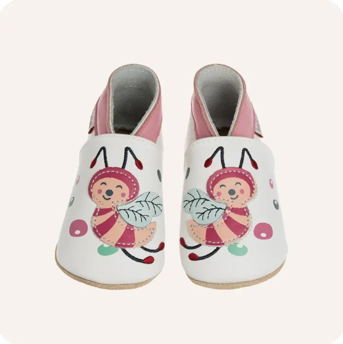 Chaussons en cuir souple "Abeille"