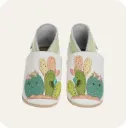 Chaussons en cuir souple "Cactus"