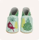 Chaussons en cuir souple "Cardinal tropical"