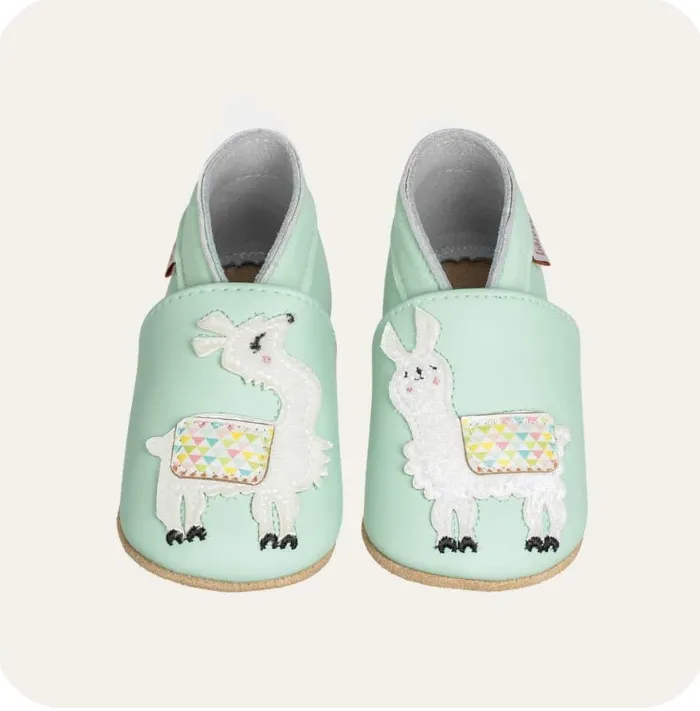 Chaussons en cuir souple "Lama"