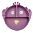 Assiette en silicone et compartiments "Paon"