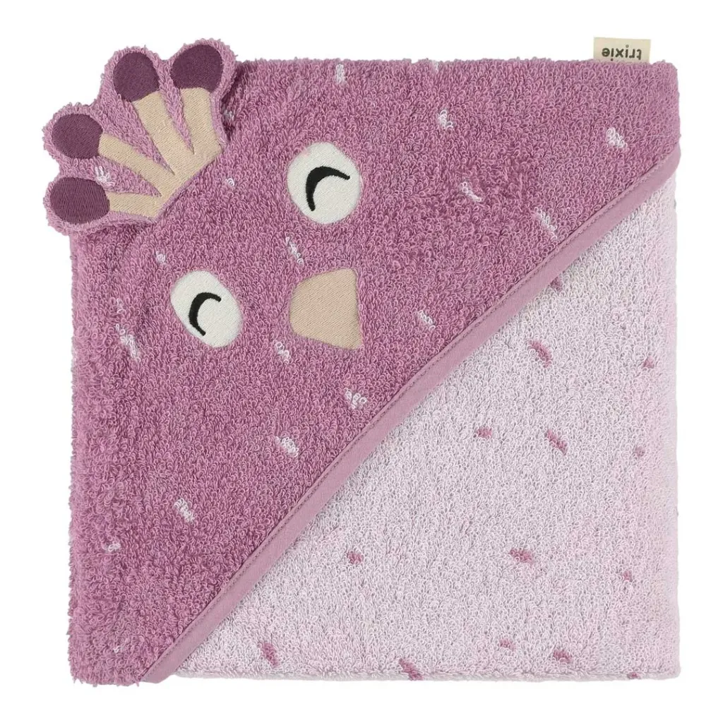 [TRI11-307] Cape de bain paon "Mrs. Peacock" 75x75 cm