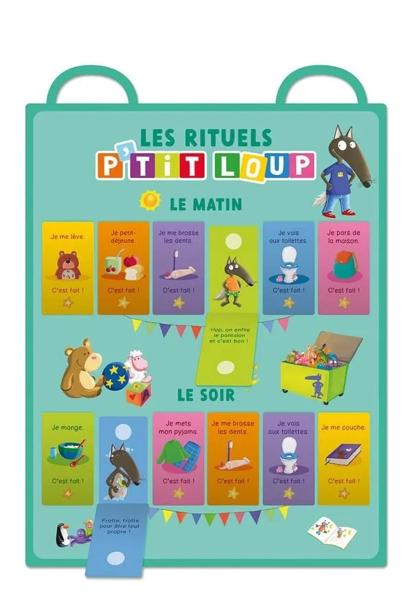 Tableau des rituels en tissu "P'tit Loup"