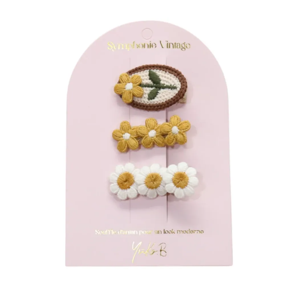 Lot de 3 barrettes "Symphonie Vintage"