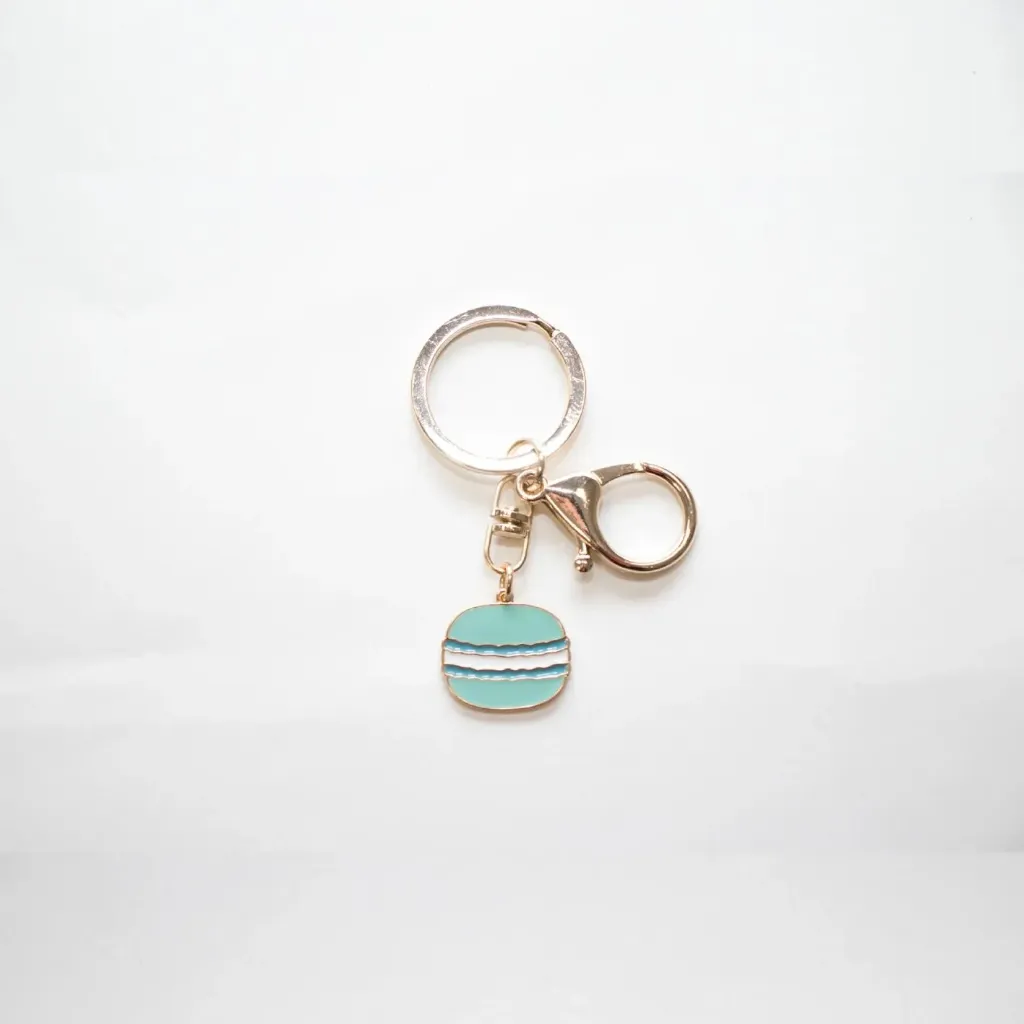 Porte-clé Macaron bleu