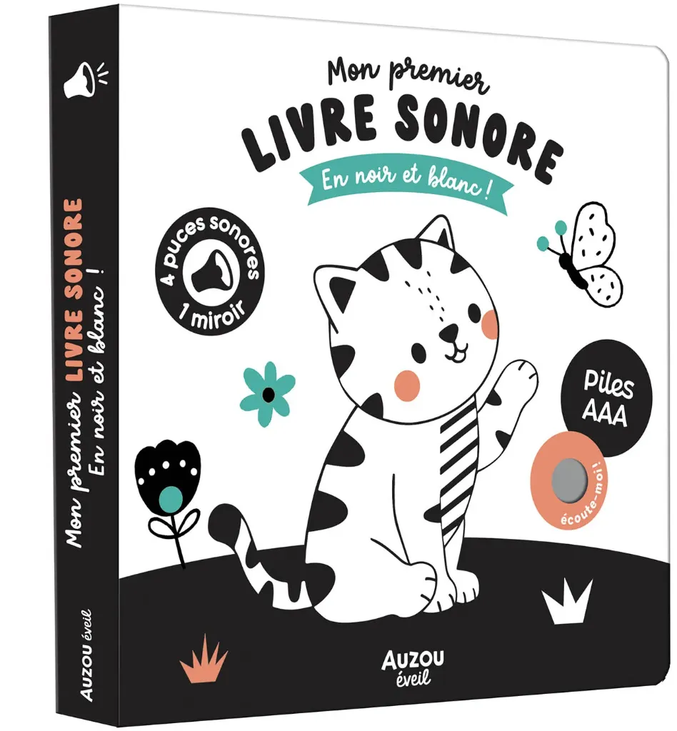 [AUZEV250013-1] Mon premier livre sonore en noir et blanc