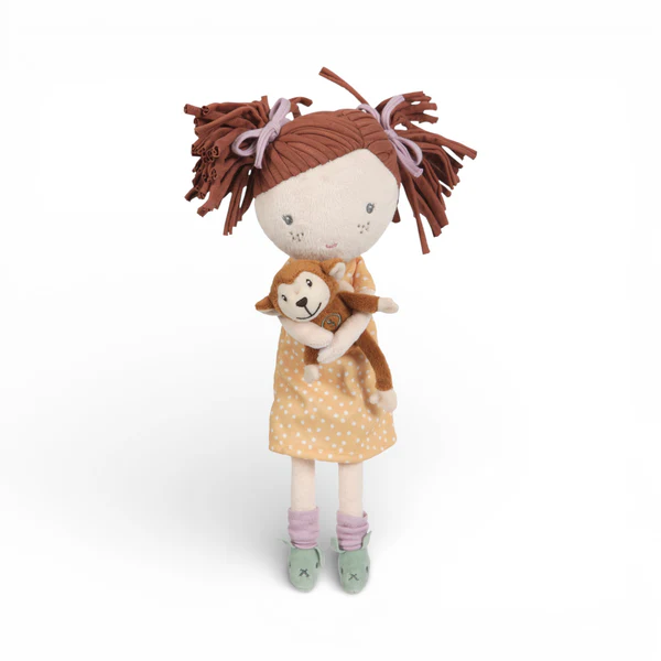 Poupée câline "Sophia et son petit singe"