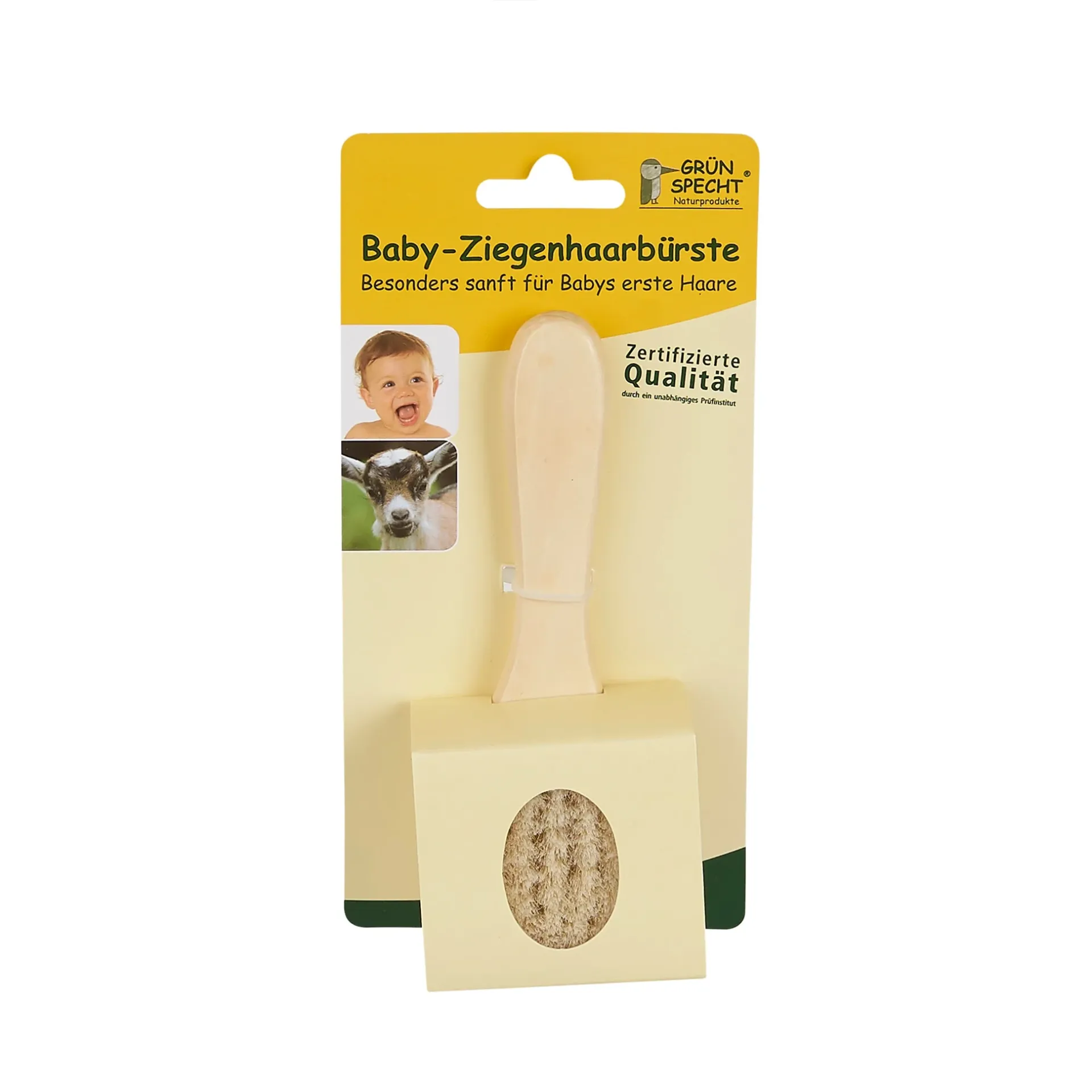Brosse à cheveux en poils de chèvre pour bébé