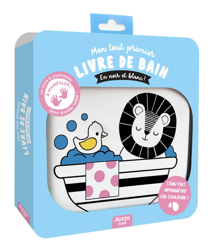 Mon premier livre de bain magique en noir et blanc