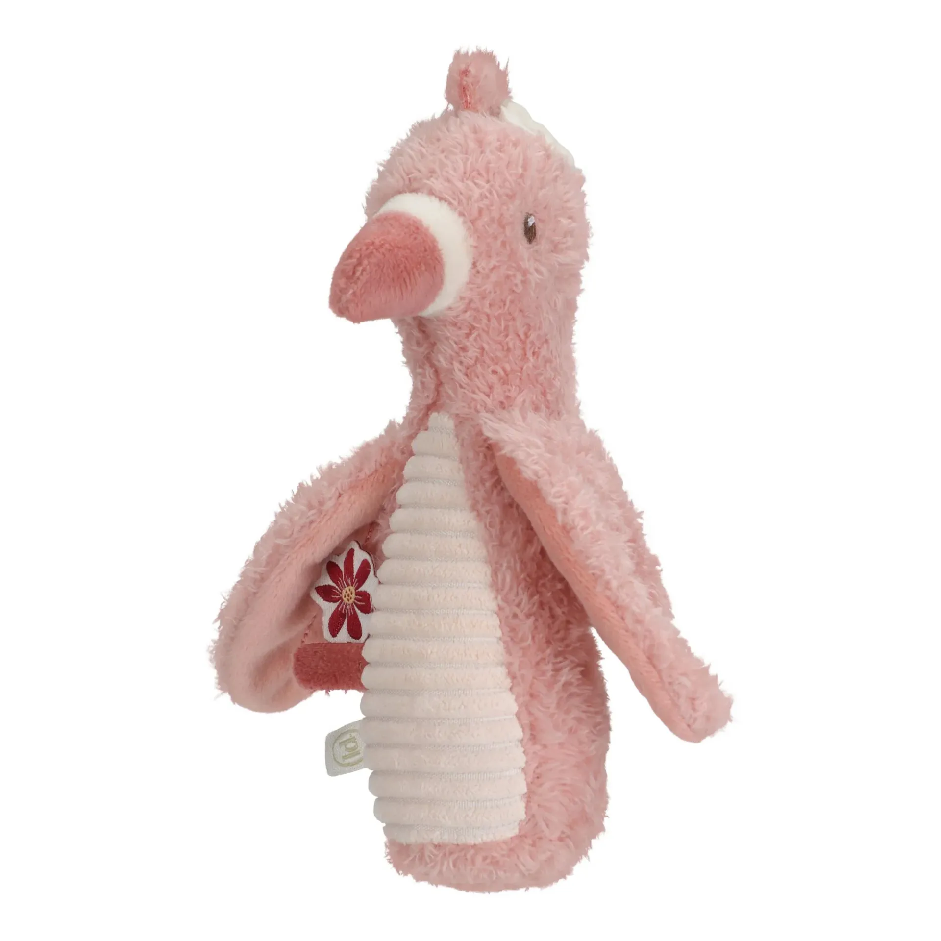 Hochet en peluche flamant rose "Safari Friends"