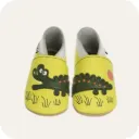 Chaussons en cuir souple "Croc'savane"