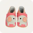 Chaussons en cuir souple "Eléphant"