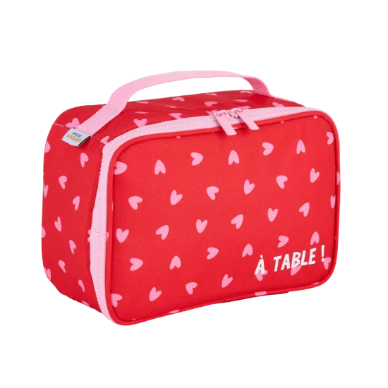 [WAGSKU123_002] Lunchbag isotherme "Rouge à cœurs roses"