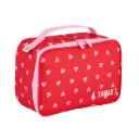 Lunchbag isotherme "Rouge à cœurs roses"