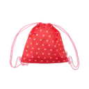 Sac à cordons "Rouge à cœurs roses"