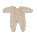 Tenue de poupée "Petits carreaux beiges" - combinaison
