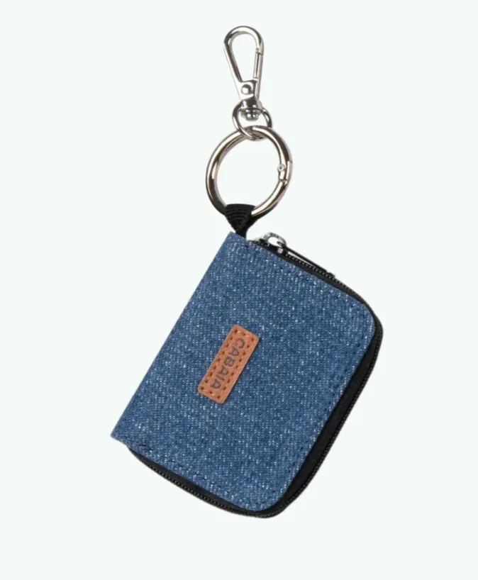 Porte-clé charms Cabaïa porte-monnaie "Denim"