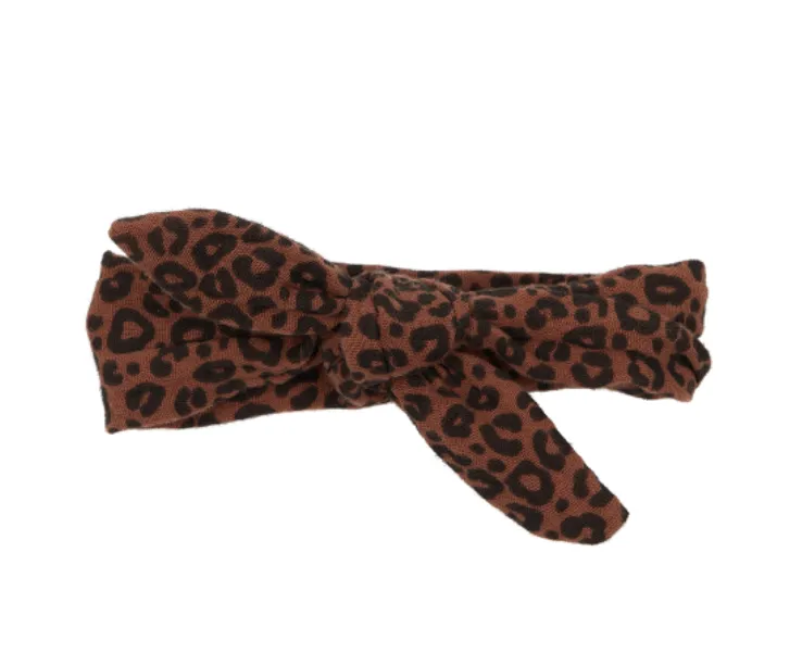 Bandeau poupée léopard marron