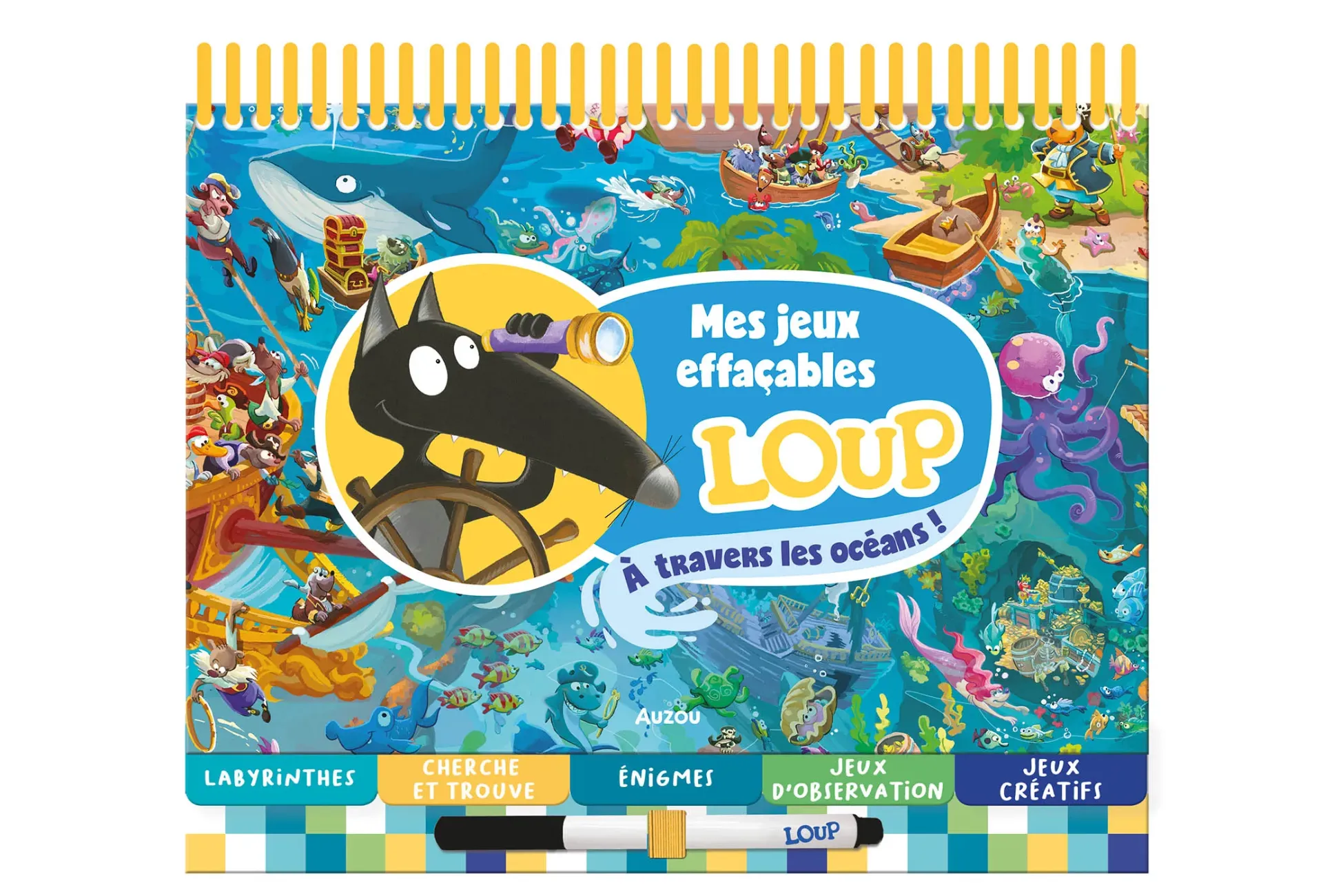 Mes jeux effaçables Loup "À travers les océans !"