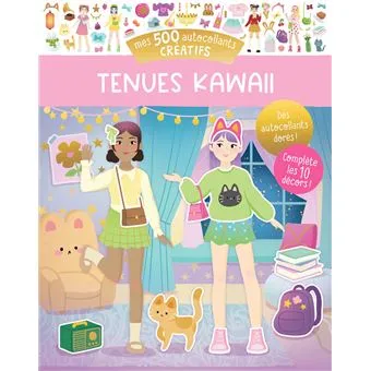 Mes 500 autocollants créatifs "Tenues Kawaii"