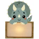 Lampe personnalisable "Triceratops"