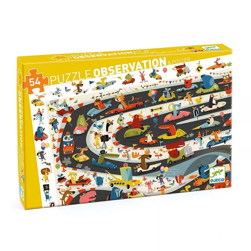 Puzzle Observation "Rallye automobile" - 54 pièces