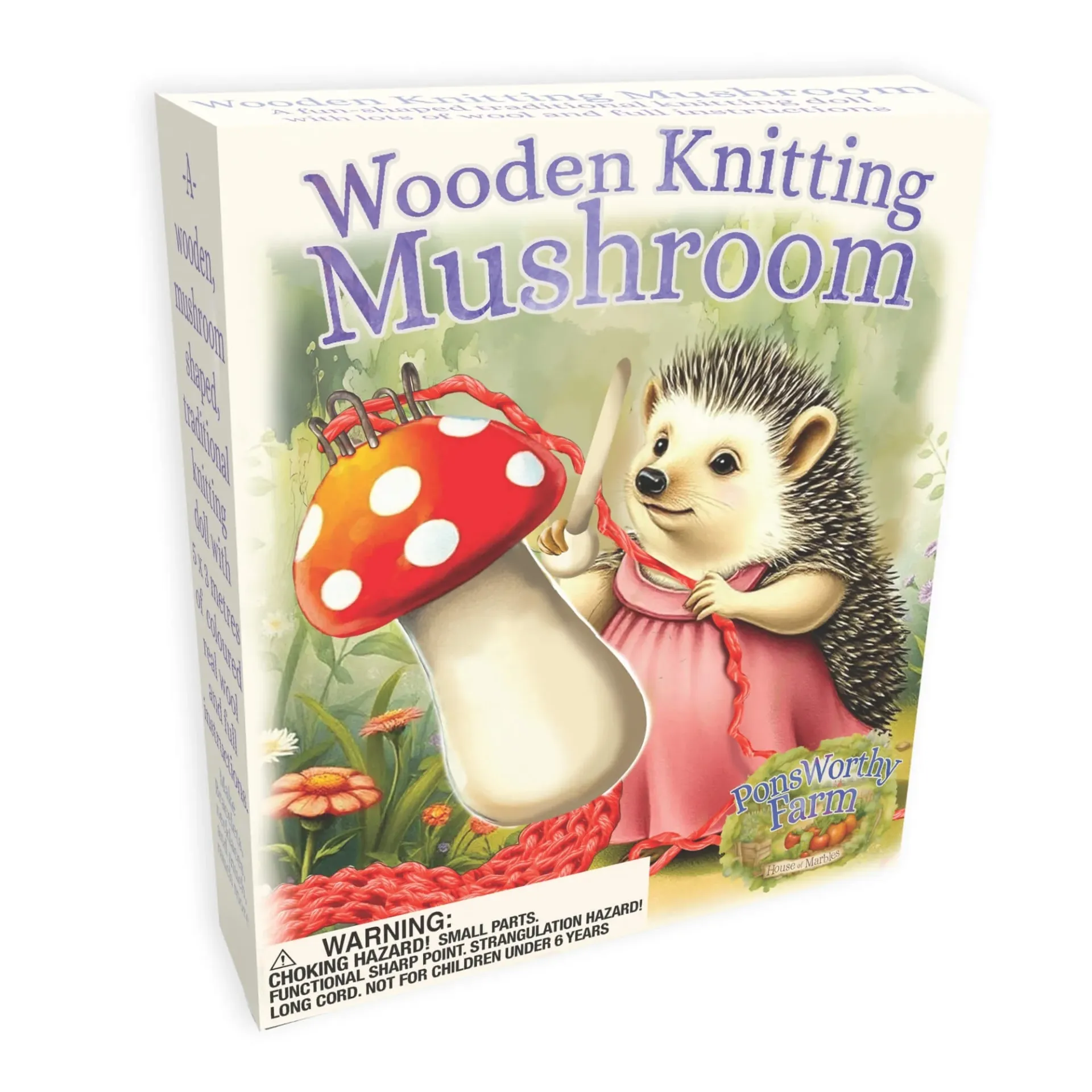[HOU011403] Tricotin champignon "Wooden Knitting Mushroom"